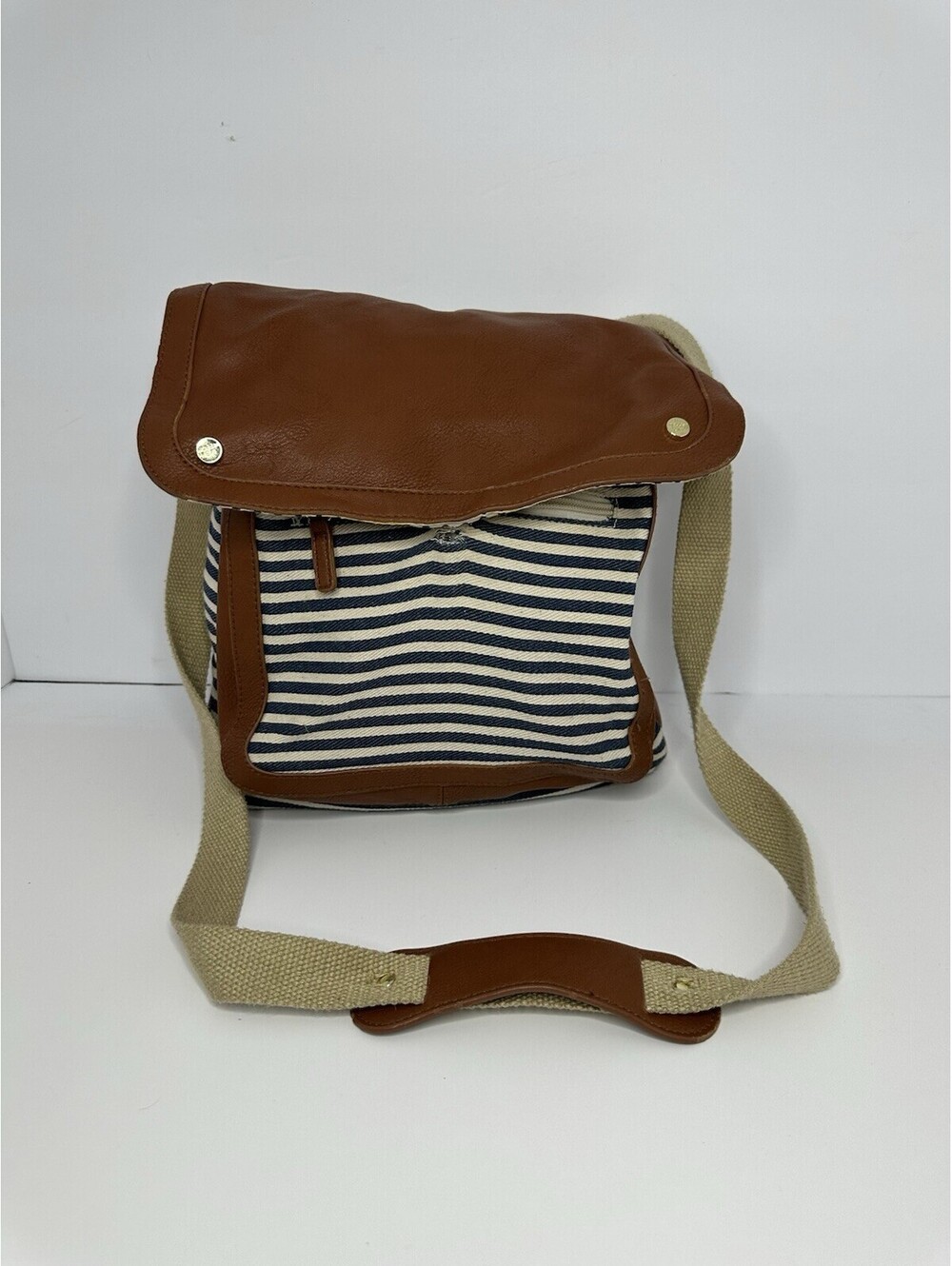 Madden Girl Canvas Exterior Striped Back Pack Style